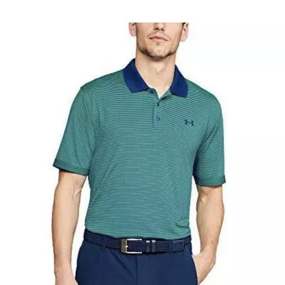 Under Armour Other - 🔥Under Armour Men's Stripe Performance Polo 1321344 448 SIZE SMALL NWT $60.00